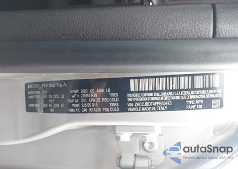 2015 Jeep Renegade Limited from USA, damaged, VIN ZACCJBDT4FPB30473